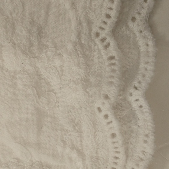 Cottagecore Romantic Feminine White Cotton Blouse Wide Peter Pan Collar NWT - Picture 10 of 10